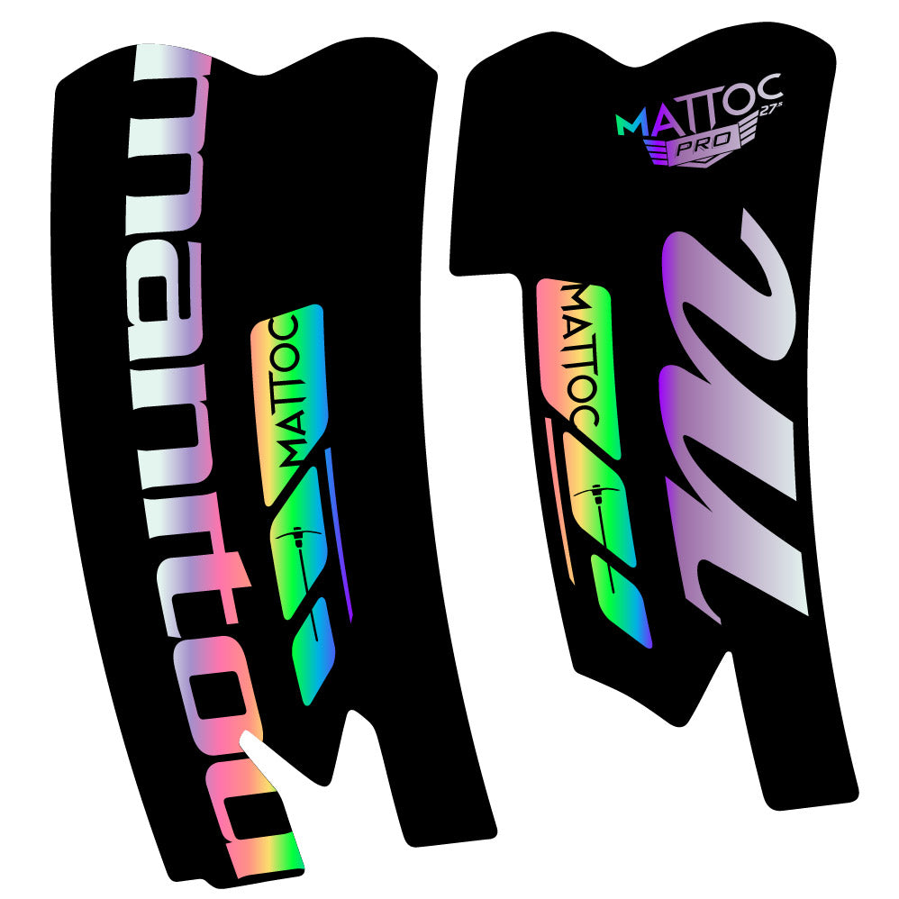 Stickers Manitou Mattoc Pro SSP 2015 compatibles - Autocollants fourche VTT