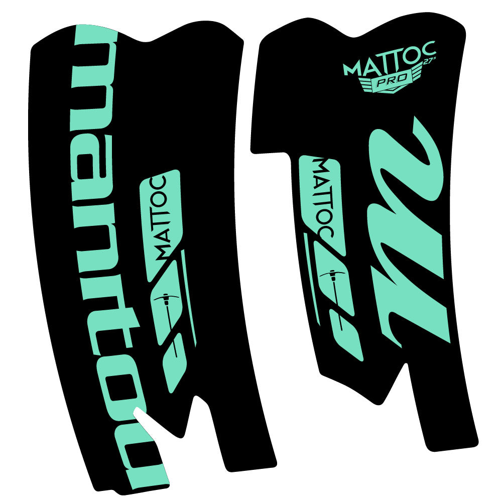 Stickers Manitou Mattoc Pro SSP 2015 compatibles - Autocollants fourche VTT