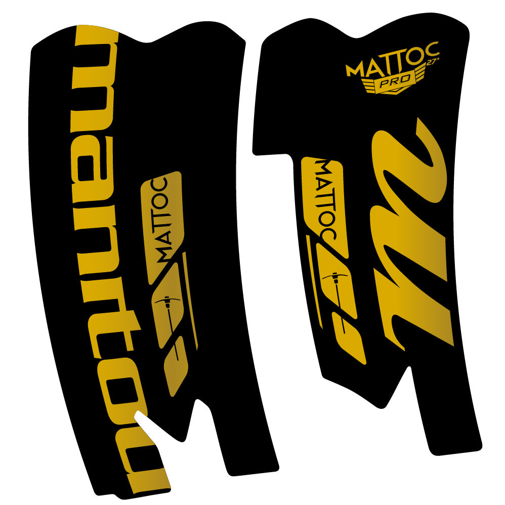 Stickers Manitou Mattoc Pro SSP 2015 compatibles - Autocollants fourche VTT