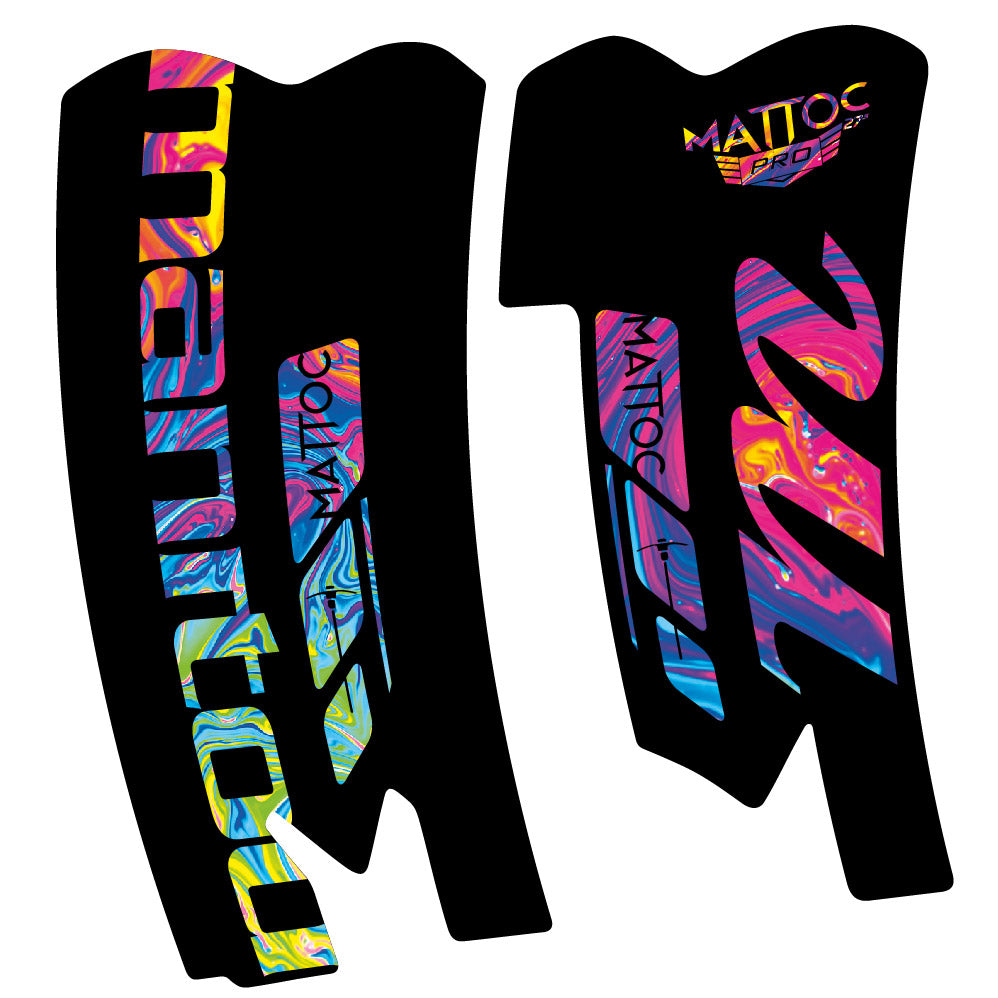 Stickers Manitou Mattoc Pro SSP 2015 compatibles - Autocollants fourche VTT