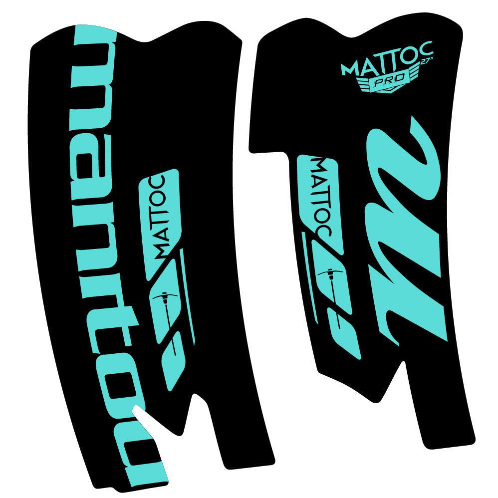 Stickers Manitou Mattoc Pro SSP 2015 compatibles - Autocollants fourche VTT