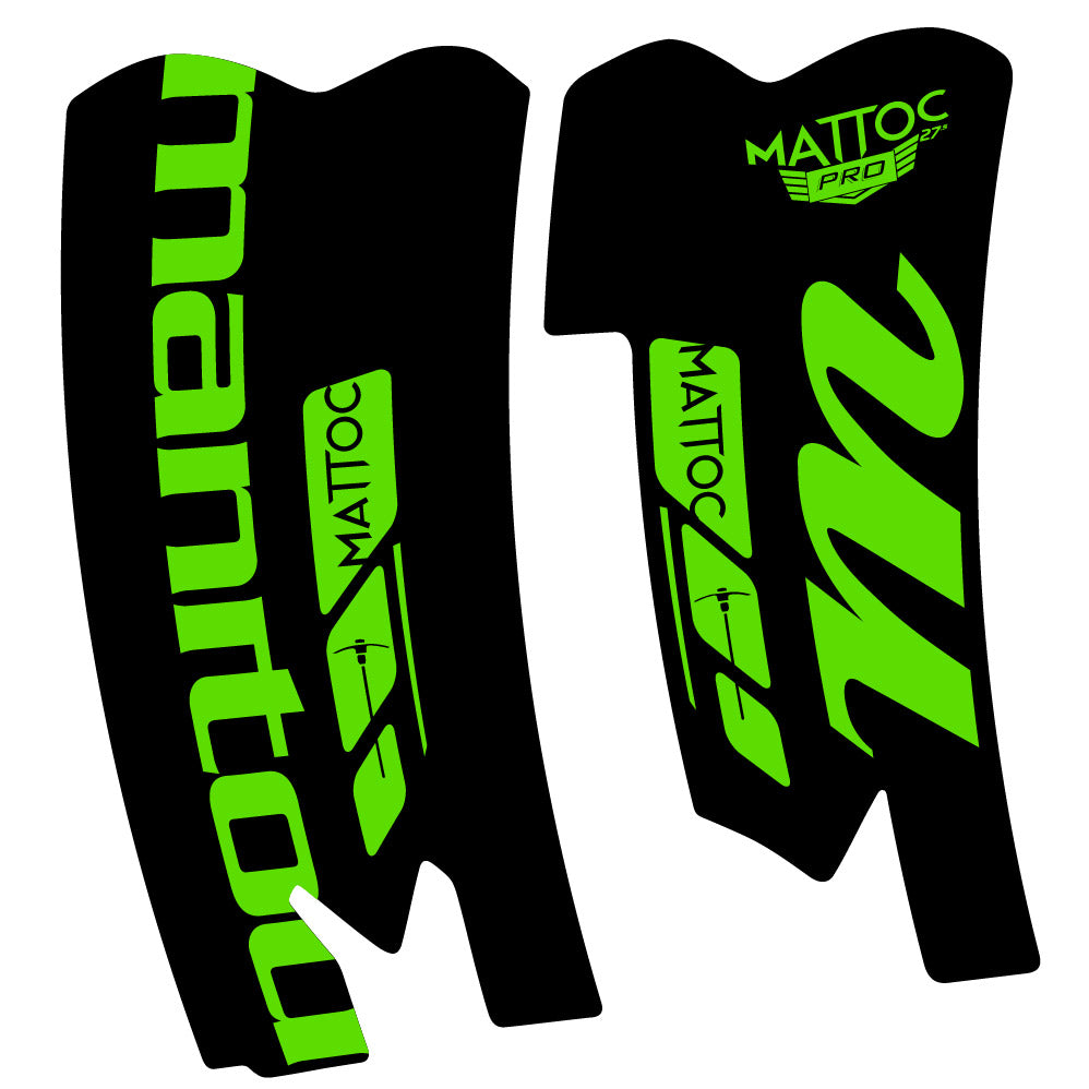 Stickers Manitou Mattoc Pro SSP 2015 compatibles - Autocollants fourche VTT