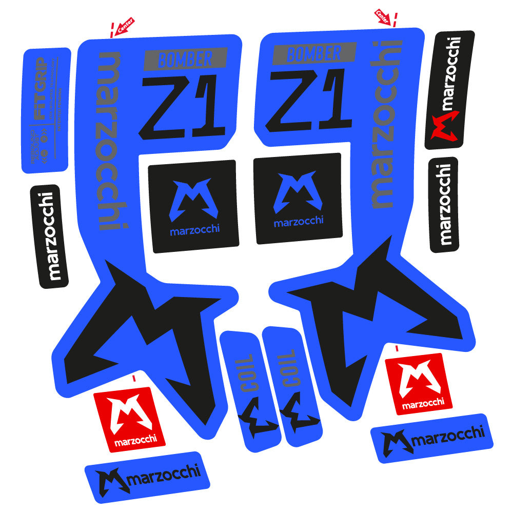 Stickers Marzocchi Bomber Z1 29” MTB Vinyl Stickers compatibles Autocollants fourche VTT 29"