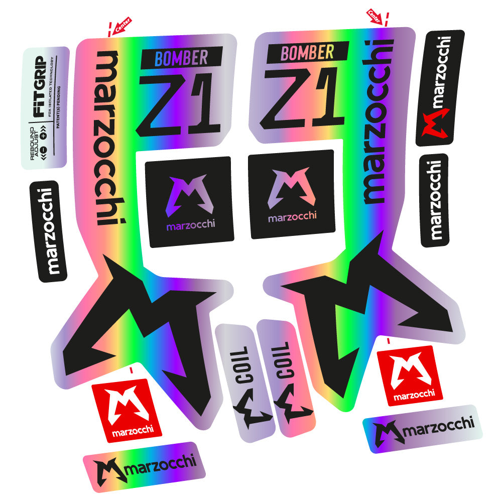 Stickers Marzocchi Bomber Z1 29” MTB Vinyl Stickers compatibles Autocollants fourche VTT 29"