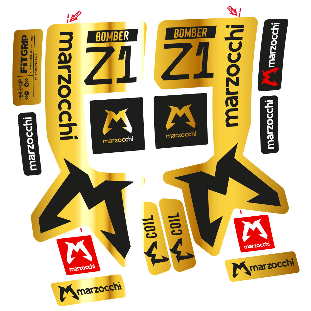 Stickers Marzocchi Bomber Z1 29” MTB Vinyl Stickers compatibles Autocollants fourche VTT 29"