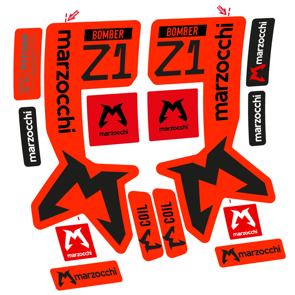 Stickers Marzocchi Bomber Z1 29” MTB Vinyl Stickers compatibles Autocollants fourche VTT 29"