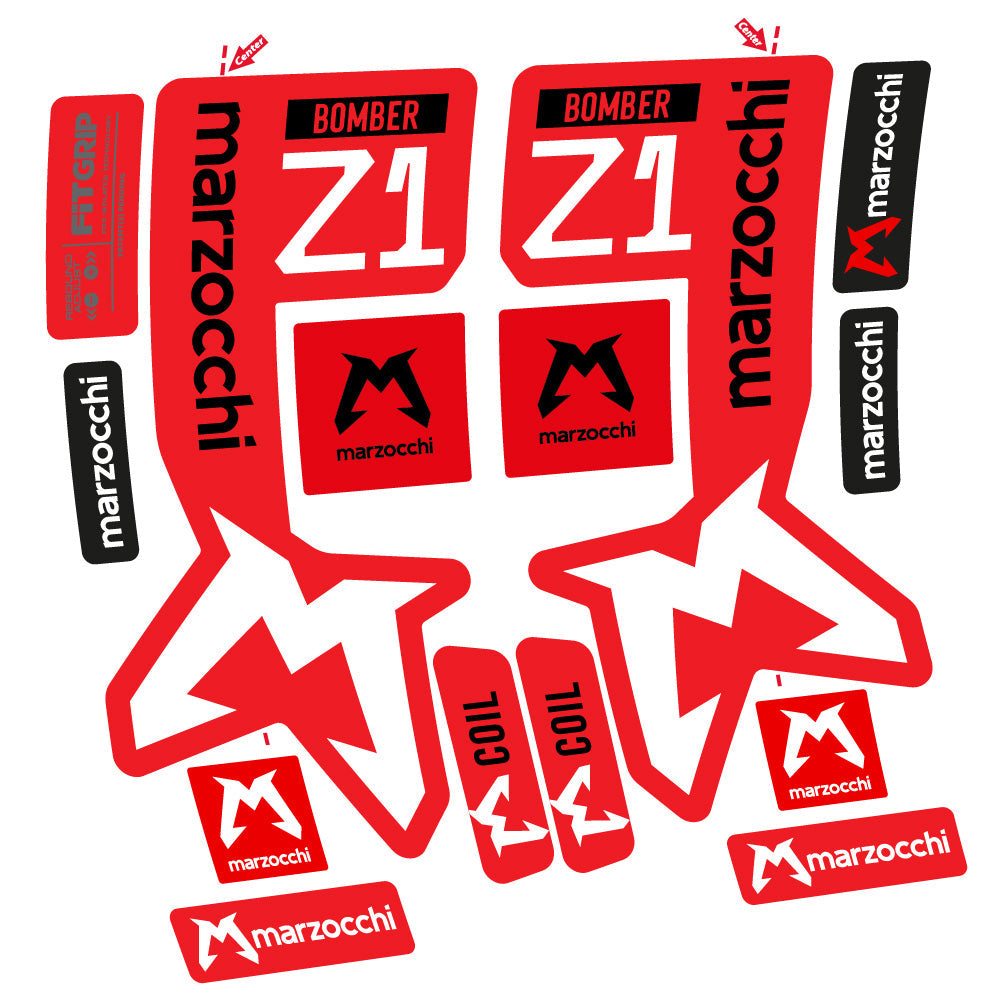 Stickers Marzocchi Bomber Z1 29” MTB Vinyl Stickers compatibles Autocollants fourche VTT 29"