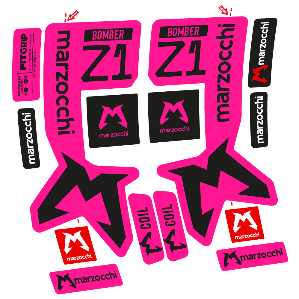 Stickers Marzocchi Bomber Z1 29” MTB Vinyl Stickers compatibles Autocollants fourche VTT 29"