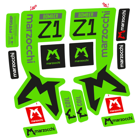 Stickers Marzocchi Bomber Z1 29” MTB Vinyl Stickers compatibles Autocollants fourche VTT 29"