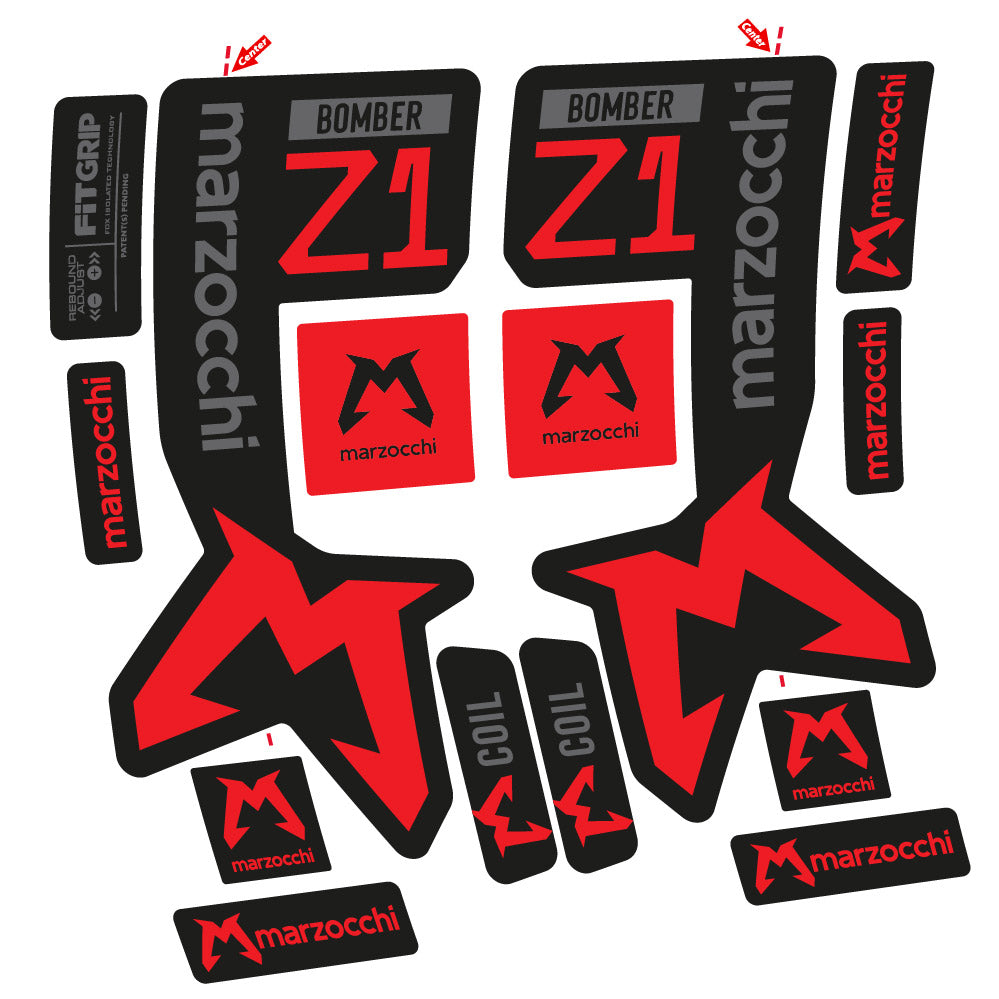 Stickers Marzocchi Bomber Z1 compatibles Autocollants fourche VTT 29"