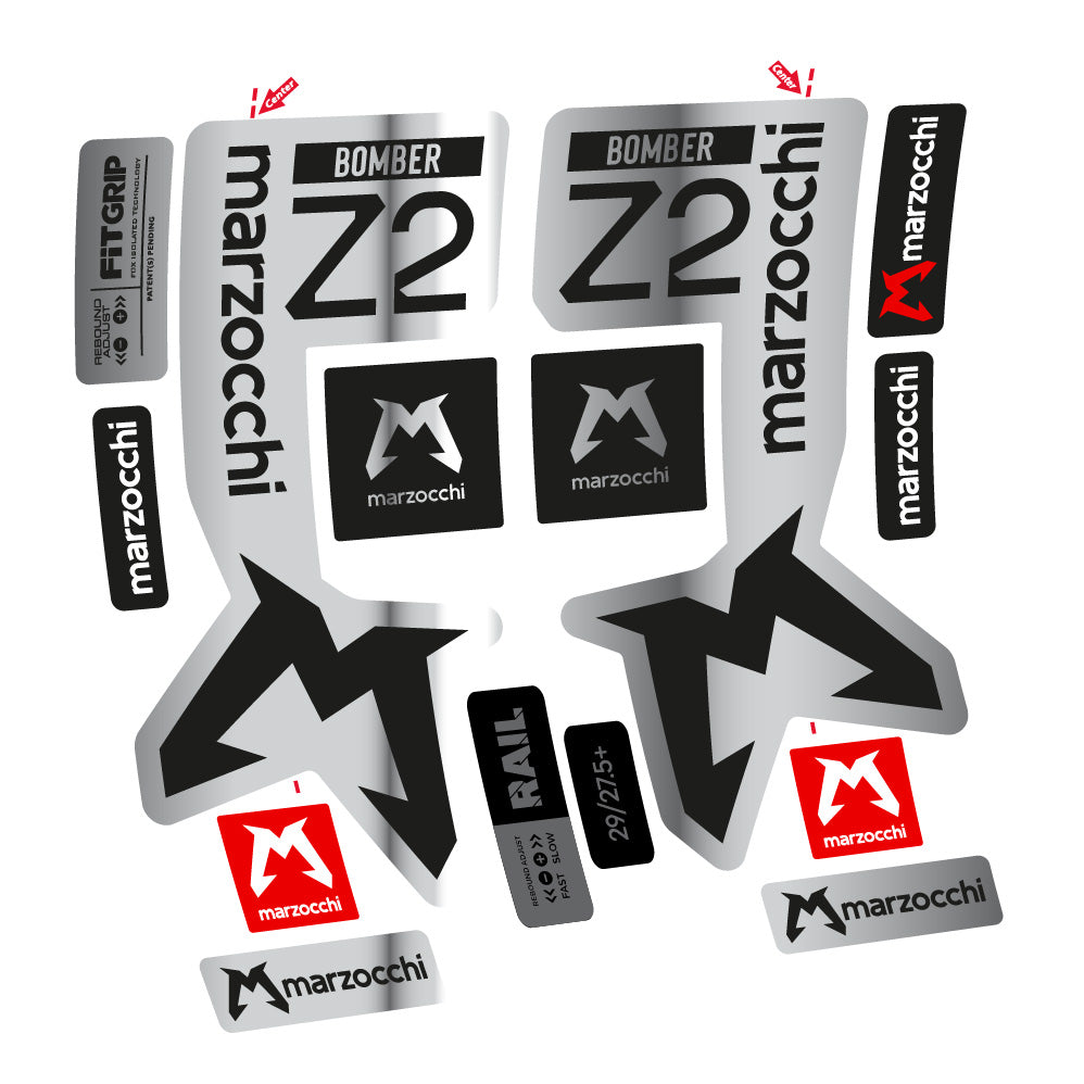 Stickers Marzocchi Bomber Z2 compatibles Autocollants fourche VTT 29"