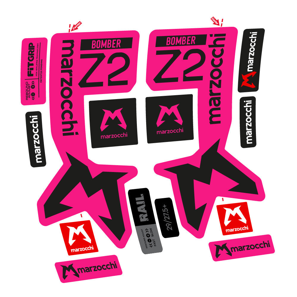 Stickers Marzocchi Bomber Z2 compatibles Autocollants fourche VTT 29"