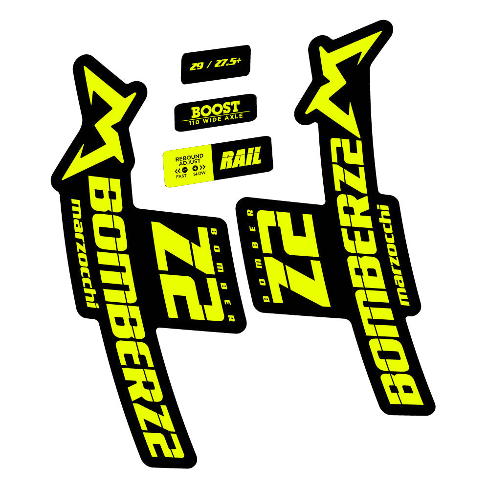 Stickers Marzocchi Bomber Z2 29 2021-2022 compatibles - Autocollants fourche VTT