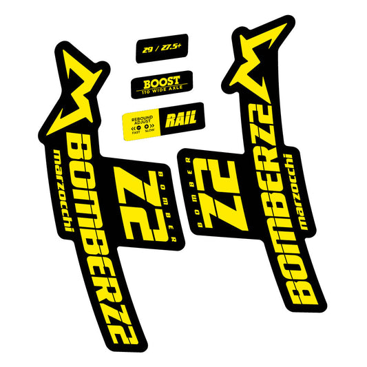 Stickers Marzocchi Bomber Z2 29 2021-2022 compatibles - Autocollants fourche VTT