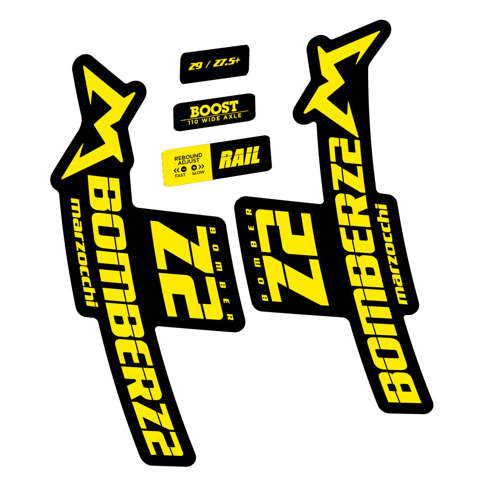 Stickers Marzocchi Bomber Z2 29 20212022 compatibles Autocollants fourche VTT 29"