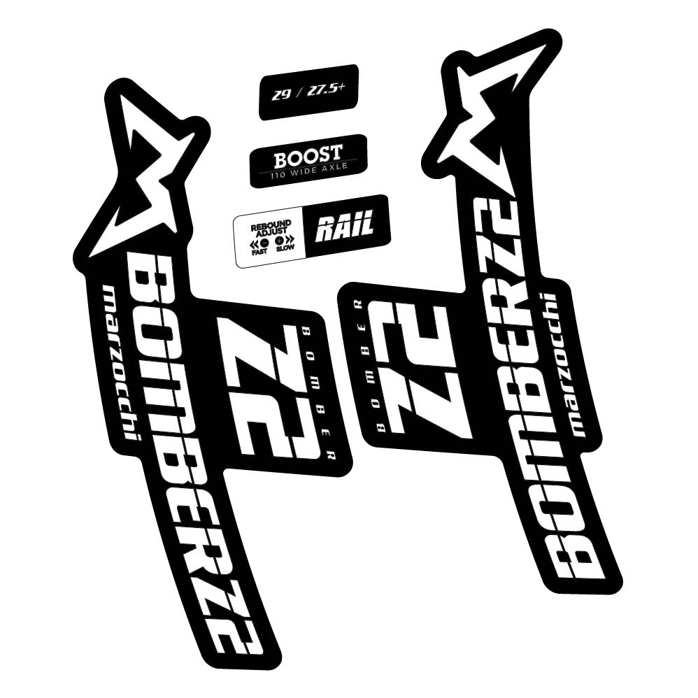 Stickers Marzocchi Bomber Z2 29 2021-2022 compatibles - Autocollants fourche VTT
