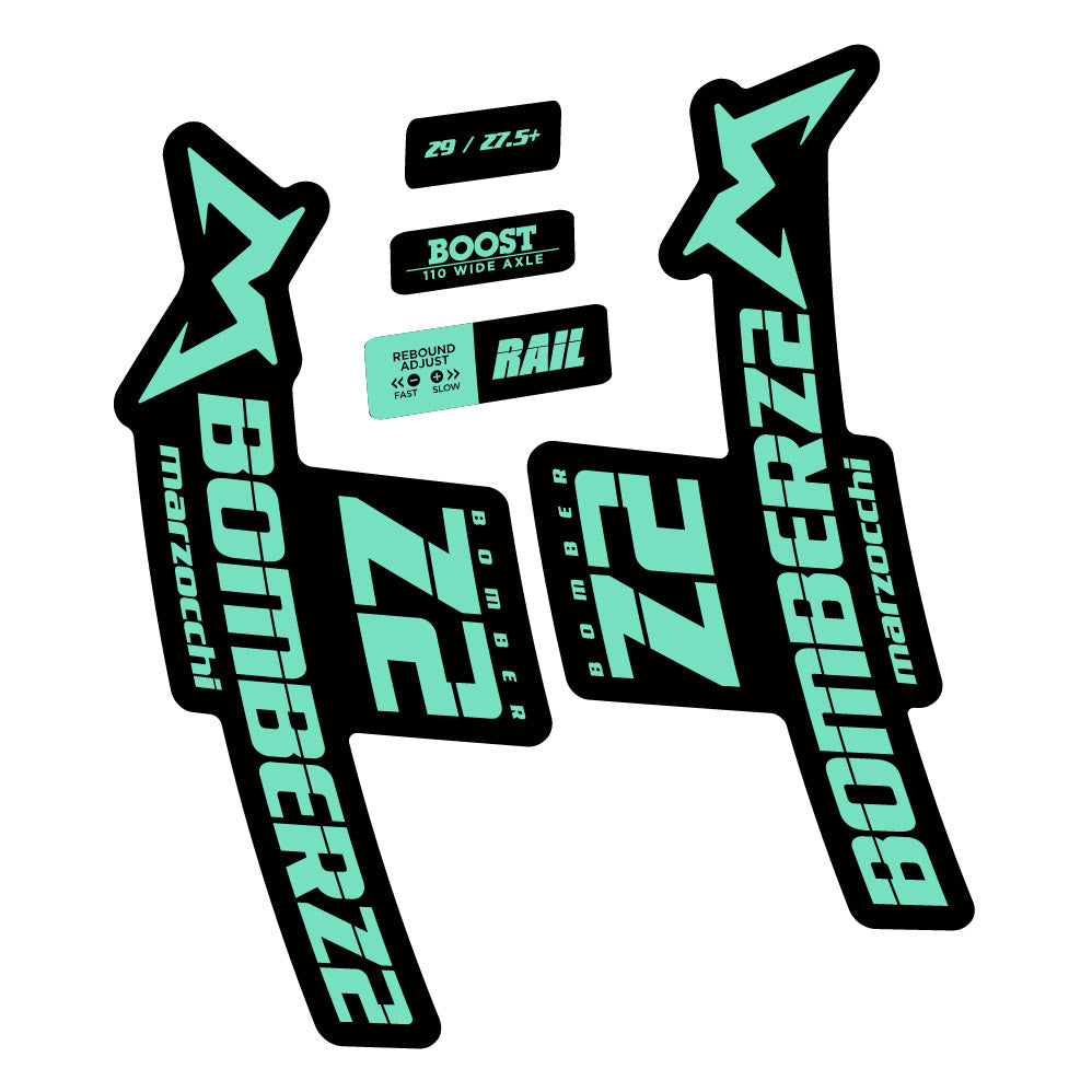Stickers Marzocchi Bomber Z2 29 20212022 compatibles Autocollants fourche VTT 29"