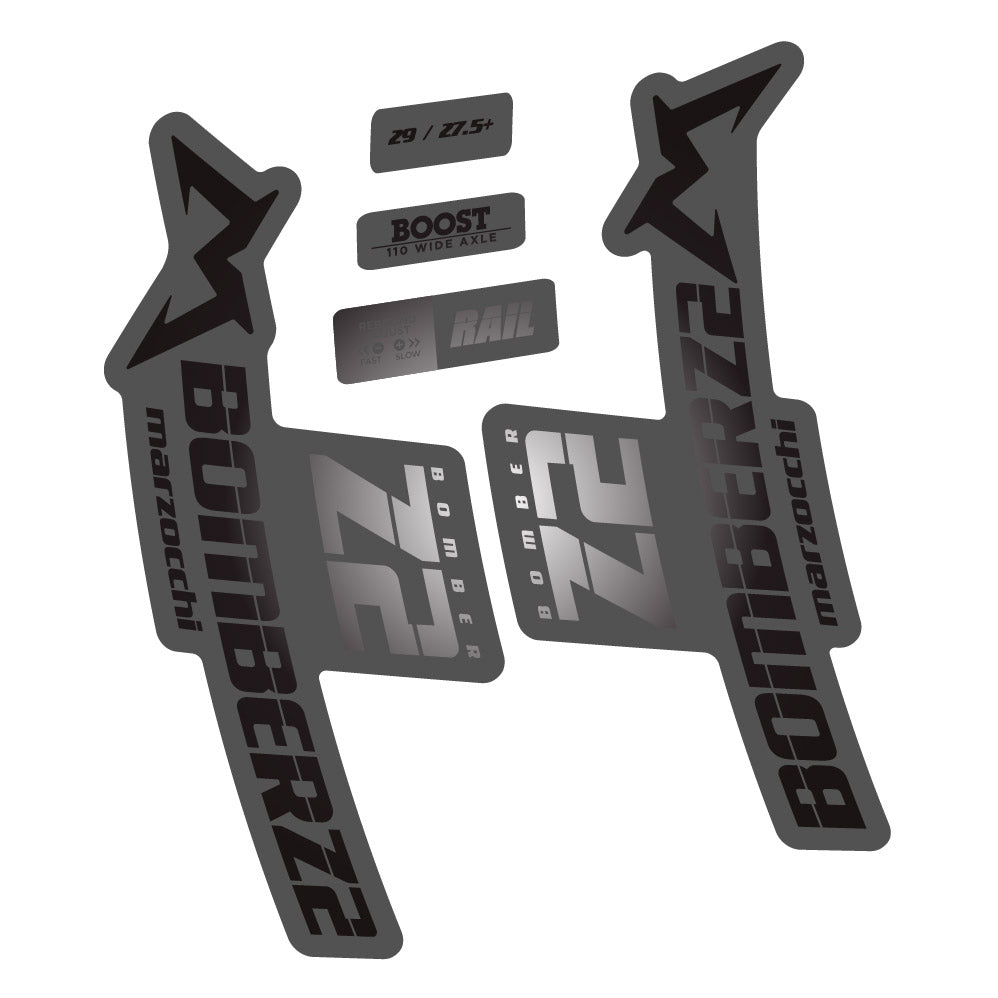 Stickers Marzocchi Bomber Z2 29 20212022 compatibles Autocollants fourche VTT 29"