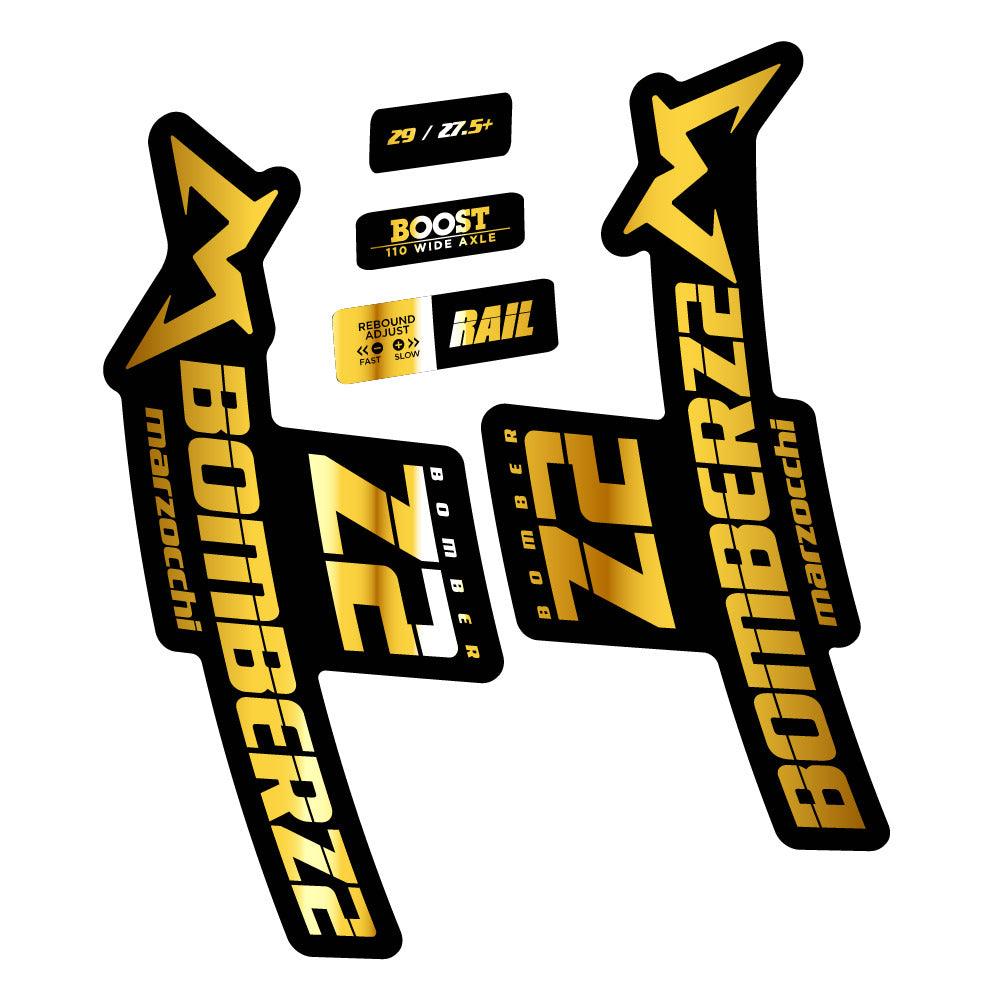 Stickers Marzocchi Bomber Z2 29 20212022 compatibles Autocollants fourche VTT 29"