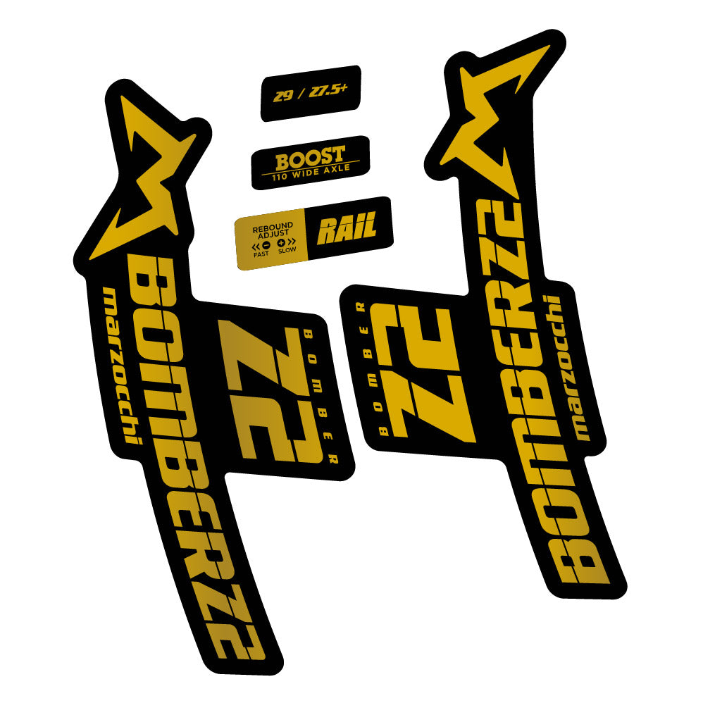 Stickers Marzocchi Bomber Z2 29 2021-2022 compatibles - Autocollants fourche VTT