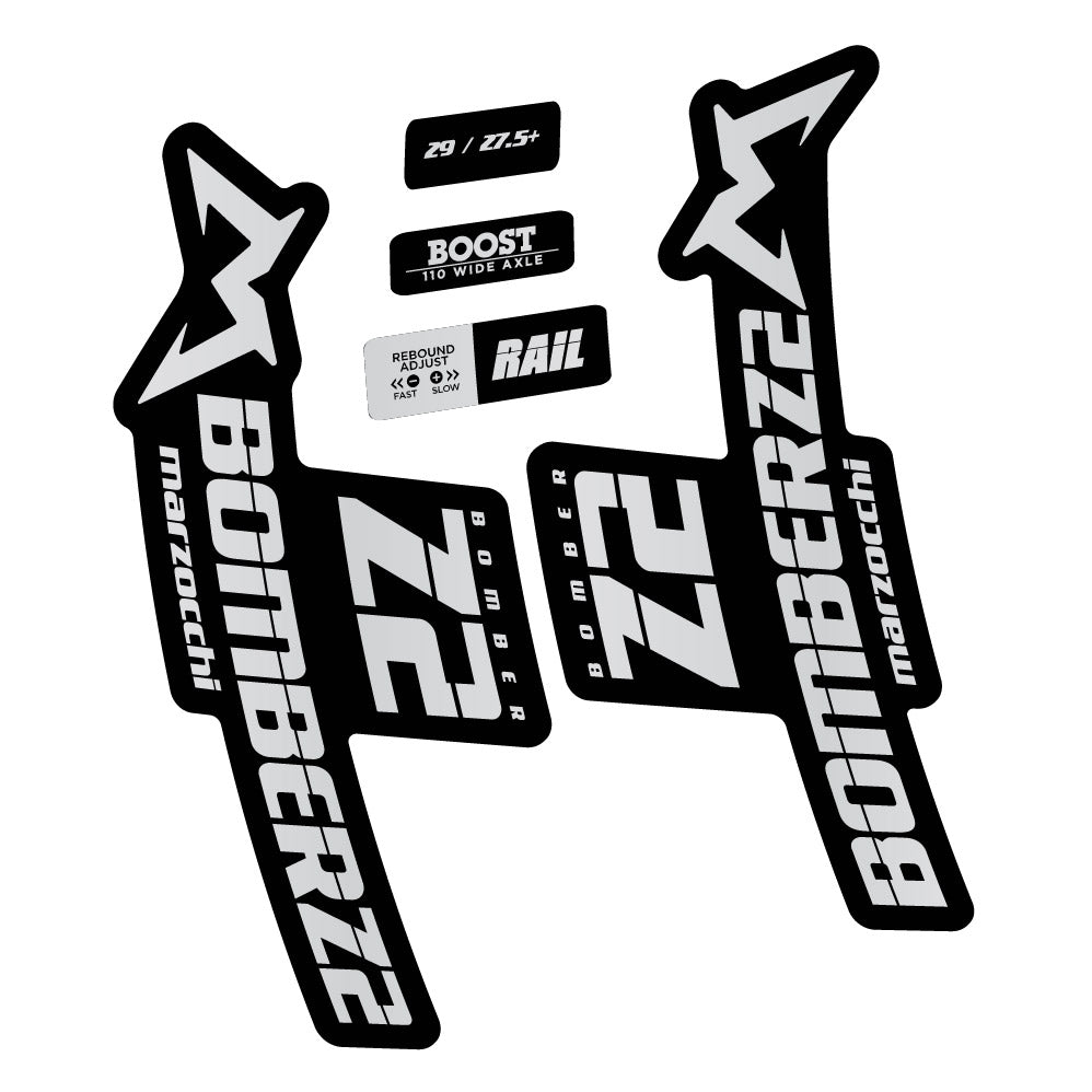 Stickers Marzocchi Bomber Z2 29 2021-2022 compatibles - Autocollants fourche VTT