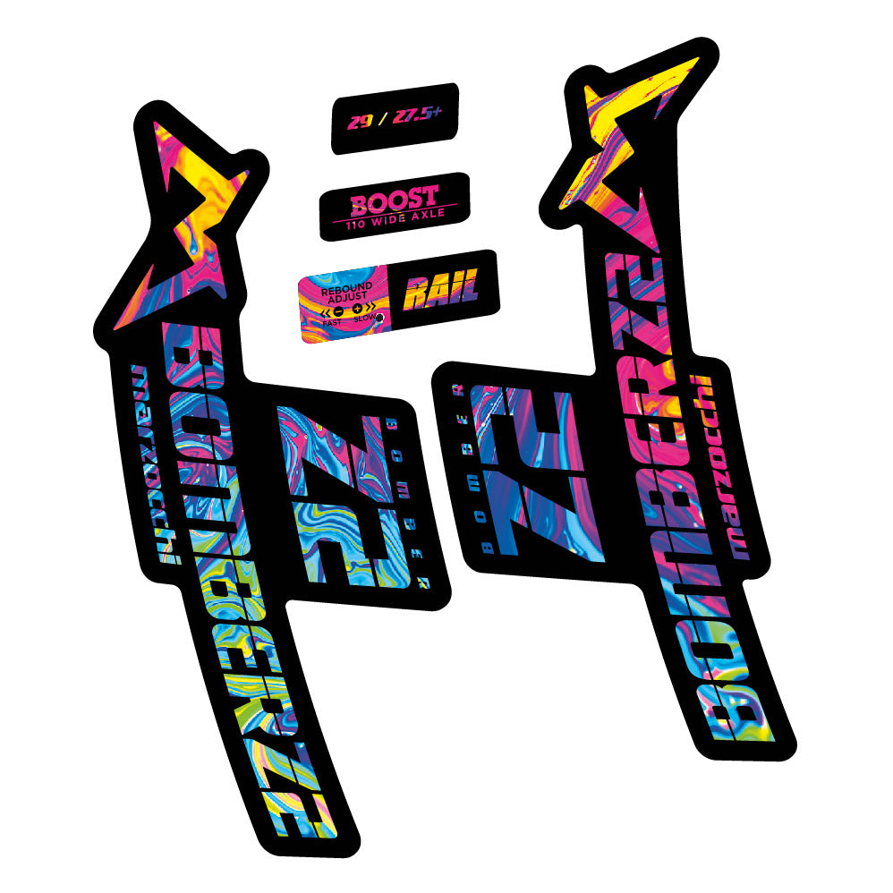 Stickers Marzocchi Bomber Z2 29 2021-2022 compatibles - Autocollants fourche VTT