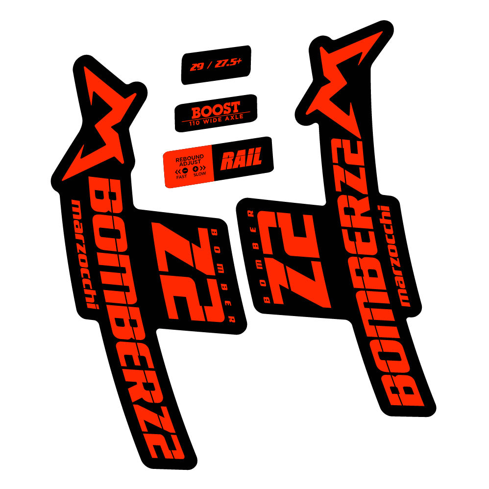 Stickers Marzocchi Bomber Z2 29 2021-2022 compatibles - Autocollants fourche VTT