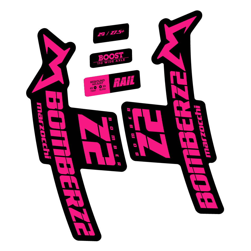Stickers Marzocchi Bomber Z2 29 20212022 compatibles Autocollants fourche VTT 29"