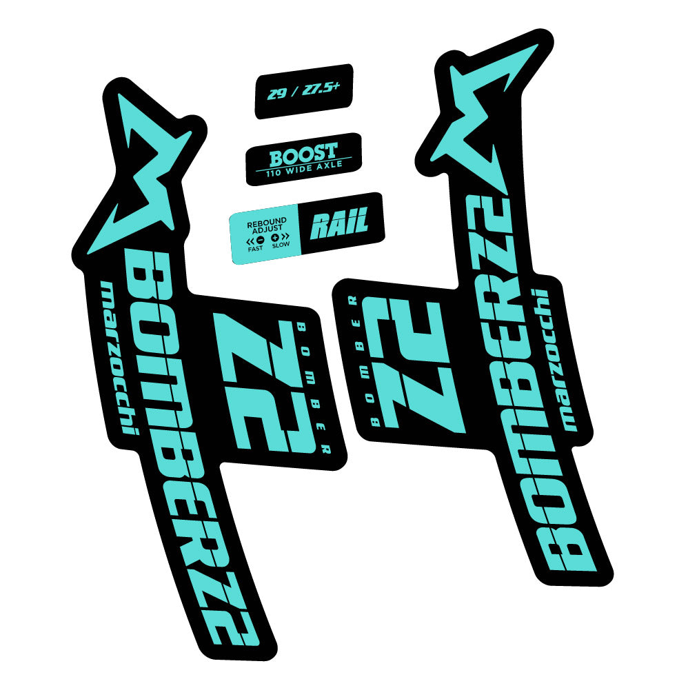 Stickers Marzocchi Bomber Z2 29 2021-2022 compatibles - Autocollants fourche VTT