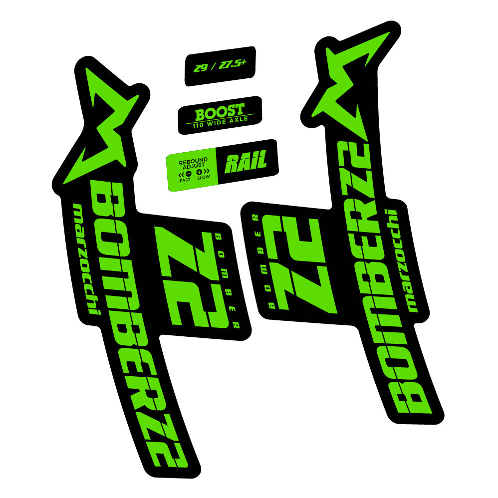 Stickers Marzocchi Bomber Z2 29 20212022 compatibles Autocollants fourche VTT 29"