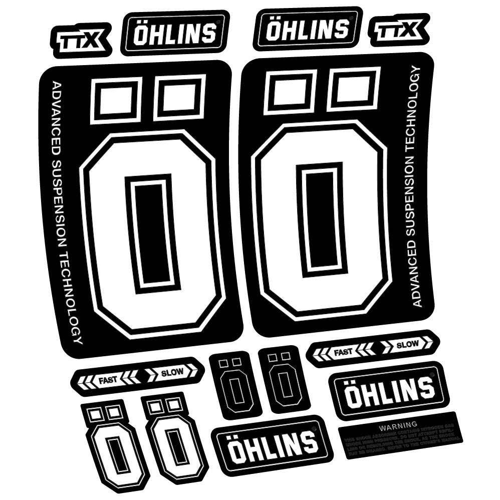 Stickers Ohlins DH38 2019 compatibles Autocollants fourche VTT