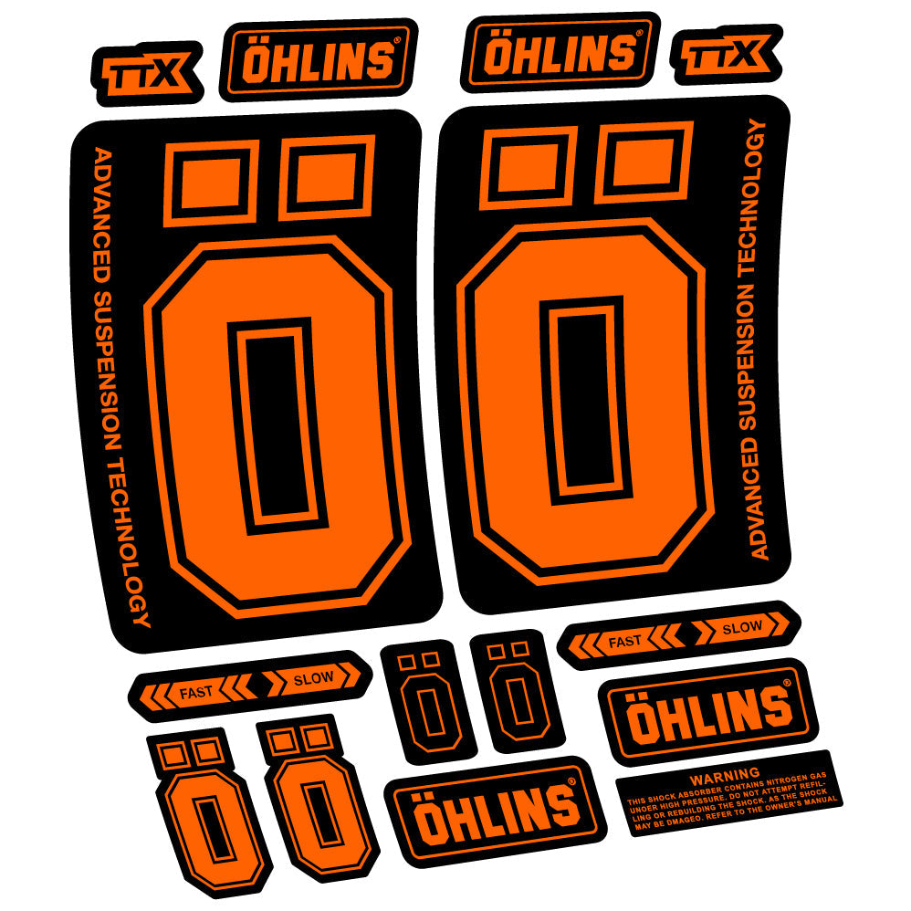 Stickers Ohlins DH38 2019 compatibles Autocollants fourche VTT