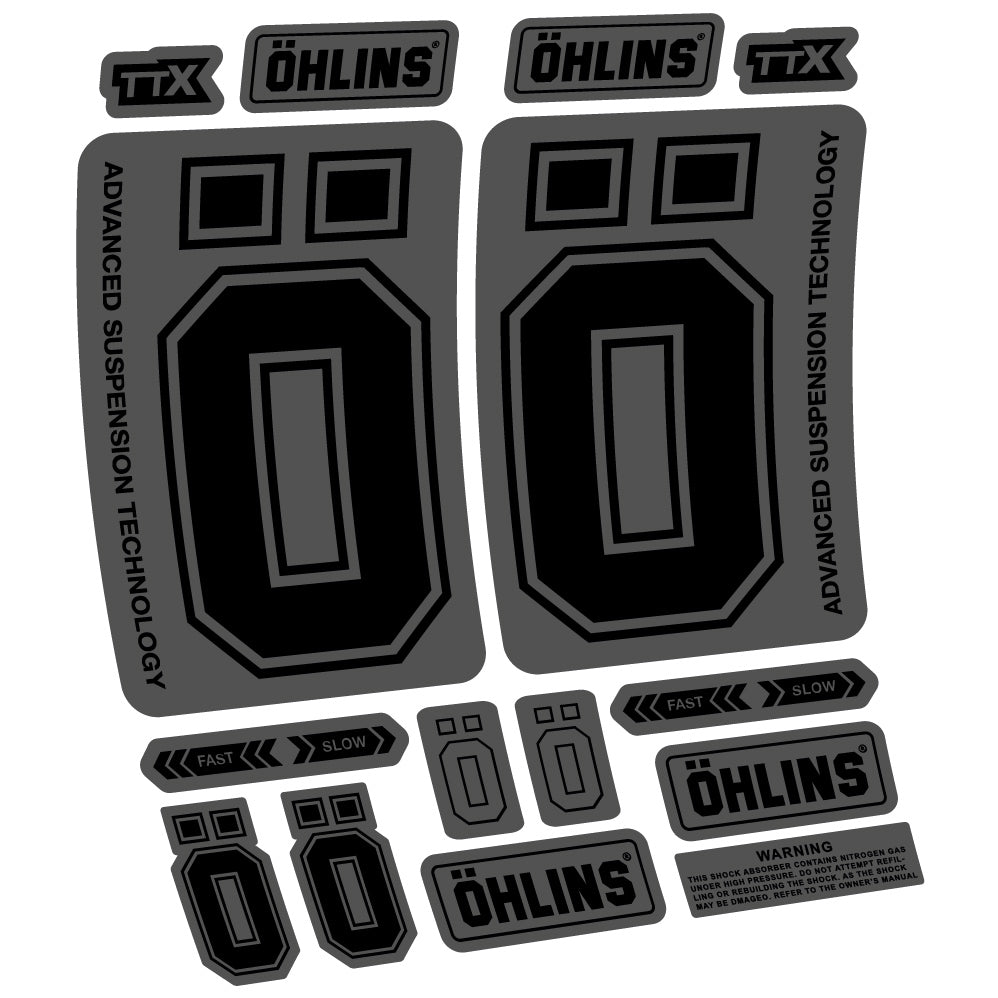 Stickers Ohlins DH38 2019 compatibles Autocollants fourche VTT