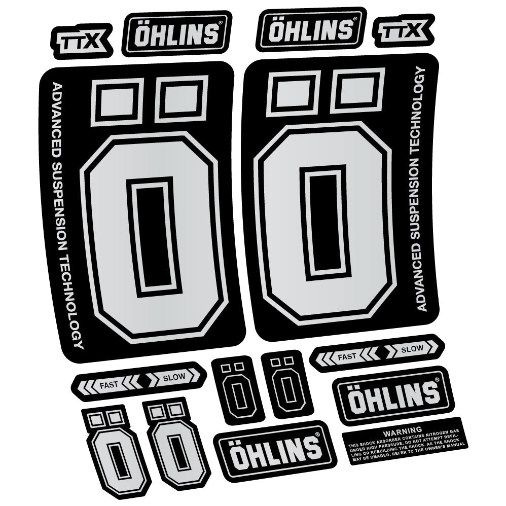 Stickers Ohlins DH38 2019 compatibles Autocollants fourche VTT