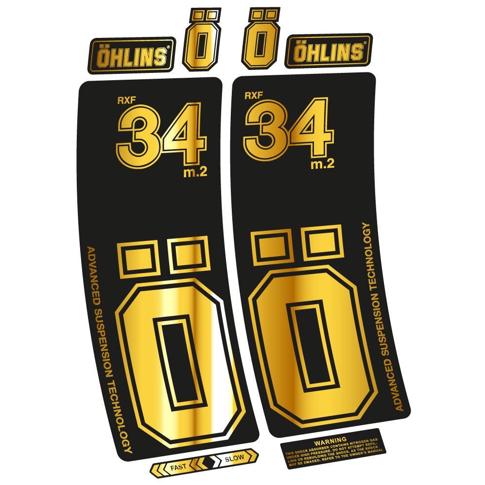 Stickers Ohlins RXF 34 M.2 compatibles Autocollants fourche