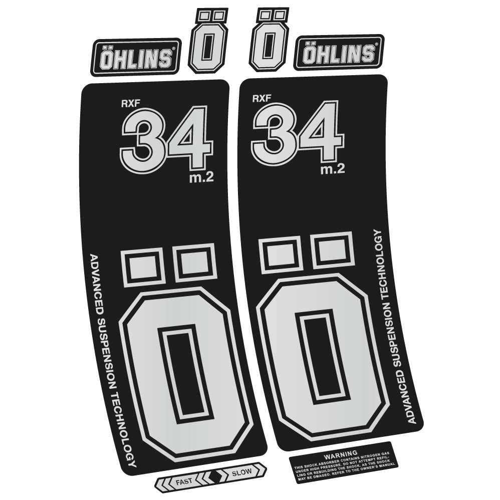 Stickers Ohlins RXF 34 M.2 compatibles Autocollants fourche