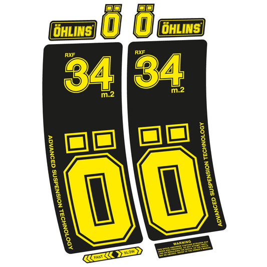 Stickers Ohlins RXF 34 M.2 compatibles Autocollants fourche