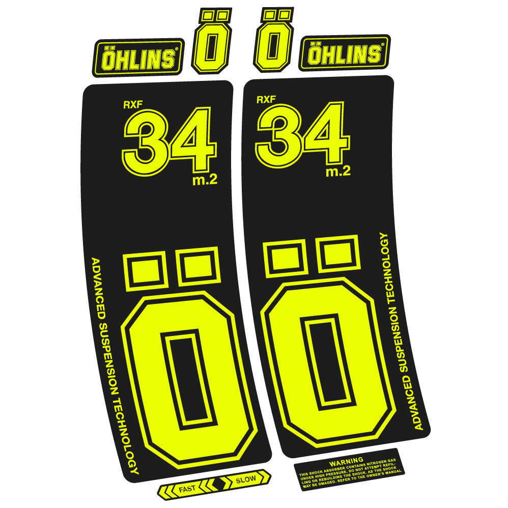 Stickers Ohlins RXF 34 M.2 compatibles Autocollants fourche