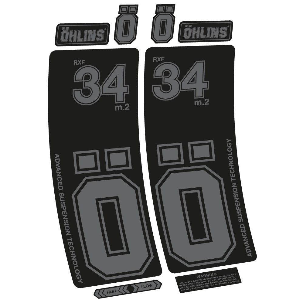 Stickers Ohlins RXF 34 M.2 compatibles Autocollants fourche