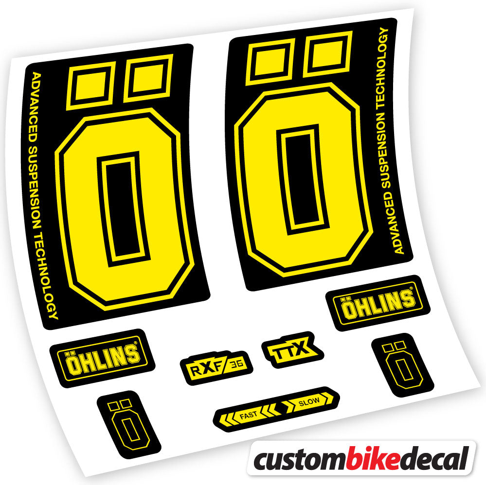 Stickers Ohlins RXF36 M2 2019 compatibles Autocollants fourche