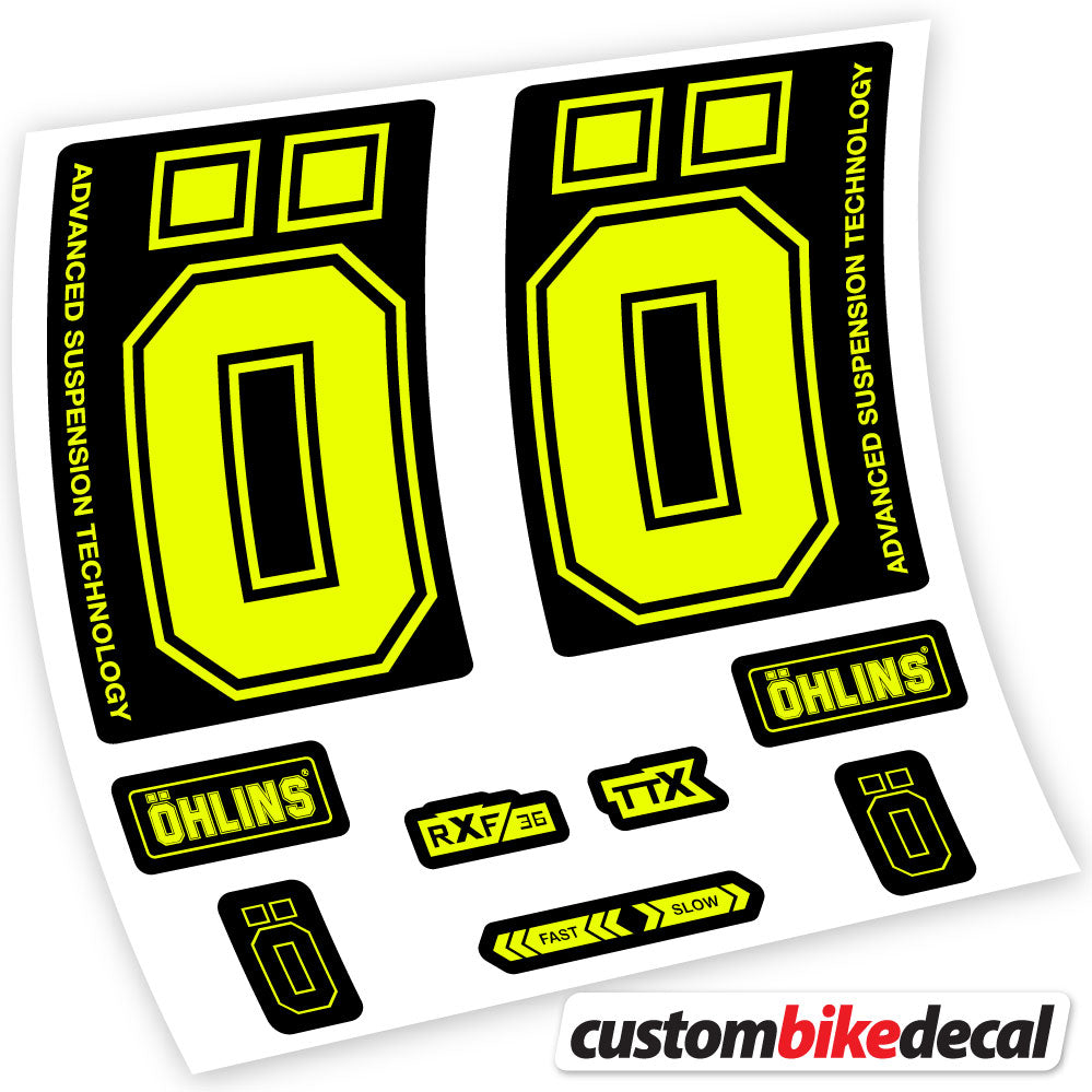 Stickers Ohlins RXF36 M2 2019 compatibles Autocollants fourche