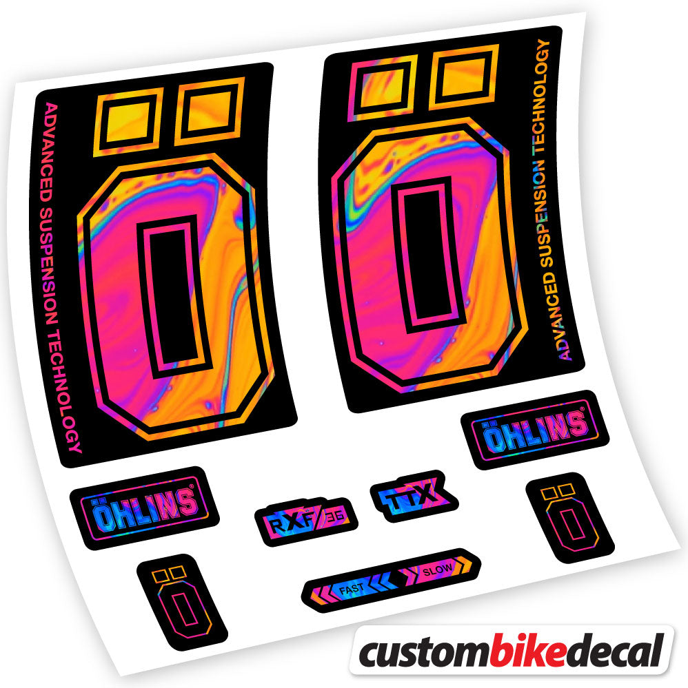 Stickers Ohlins RXF36 M2 2019 compatibles Autocollants fourche