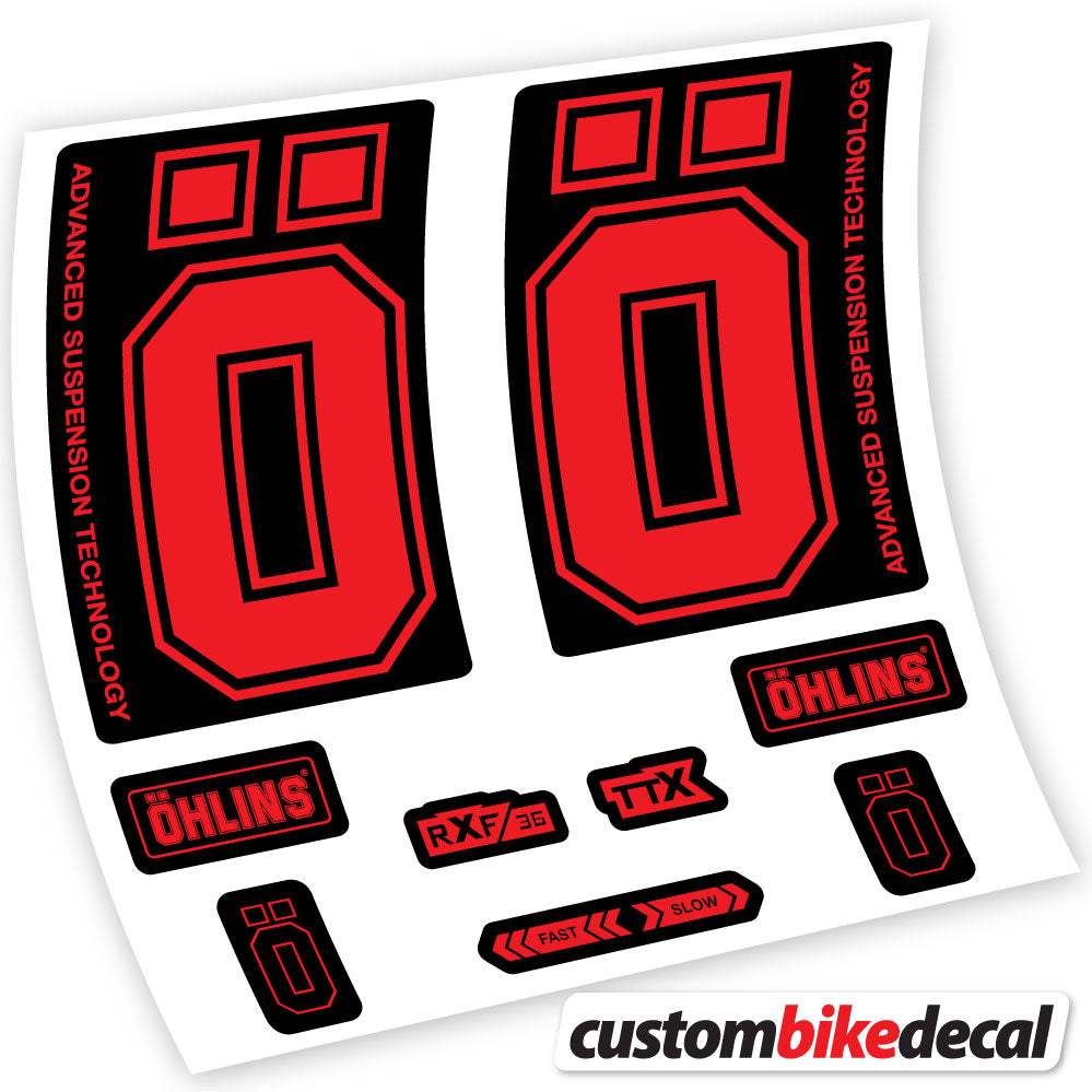 Stickers Ohlins RXF36 M2 2019 compatibles Autocollants fourche