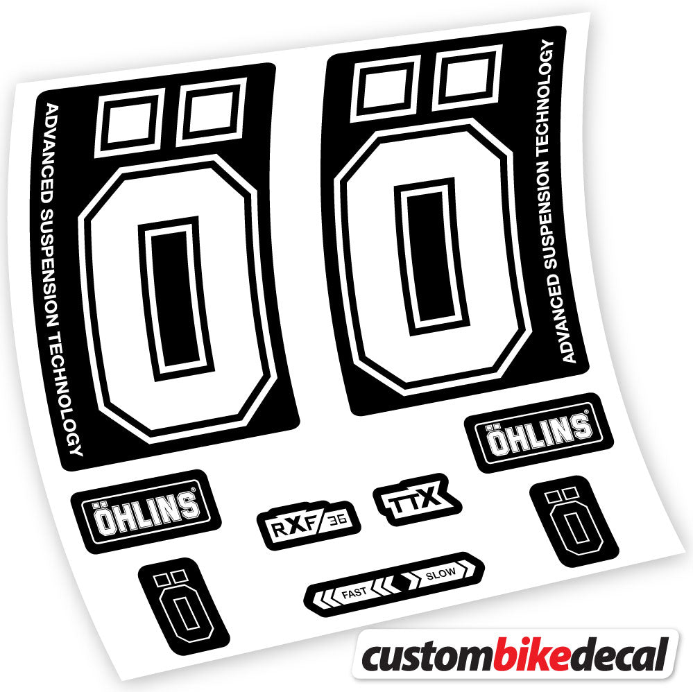 Stickers Ohlins RXF36 M2 2019 compatibles Autocollants fourche