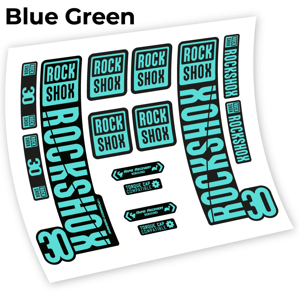 Stickers Rock Shox 30 2019 compatibles Autocollants fourche VTT