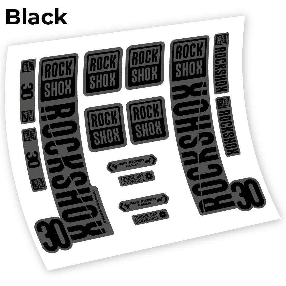 Stickers Rock Shox 30 2019 compatibles Autocollants fourche VTT