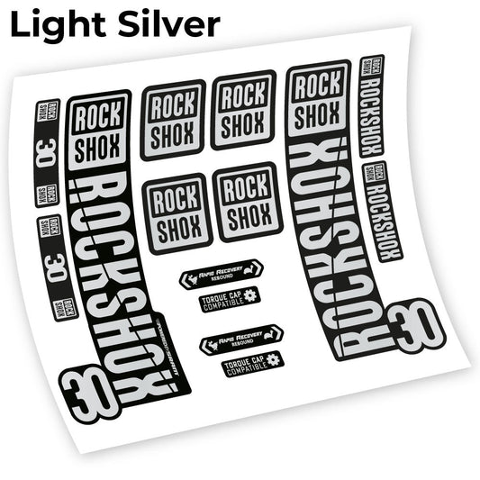 Stickers Rock Shox 30 2019 compatibles Autocollants fourche VTT