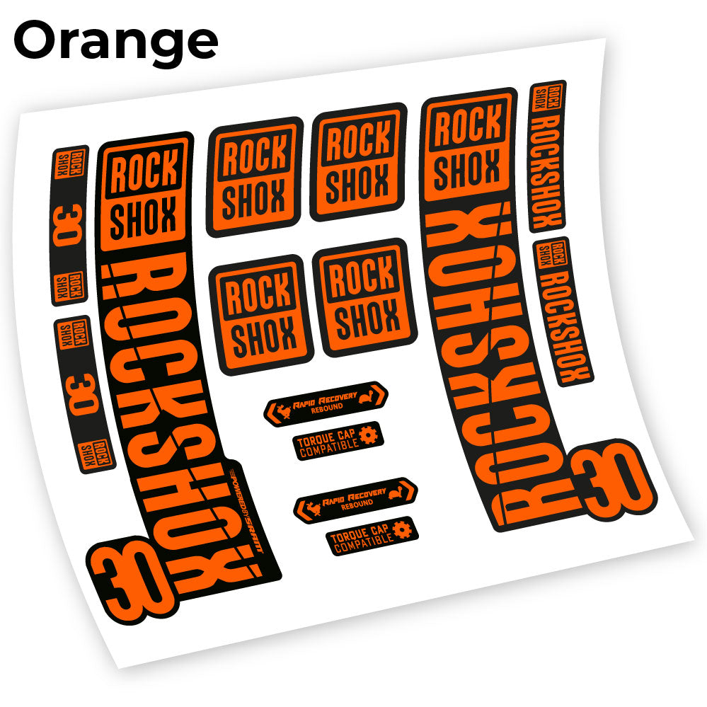 Stickers Rock Shox 30 2019 compatibles Autocollants fourche VTT
