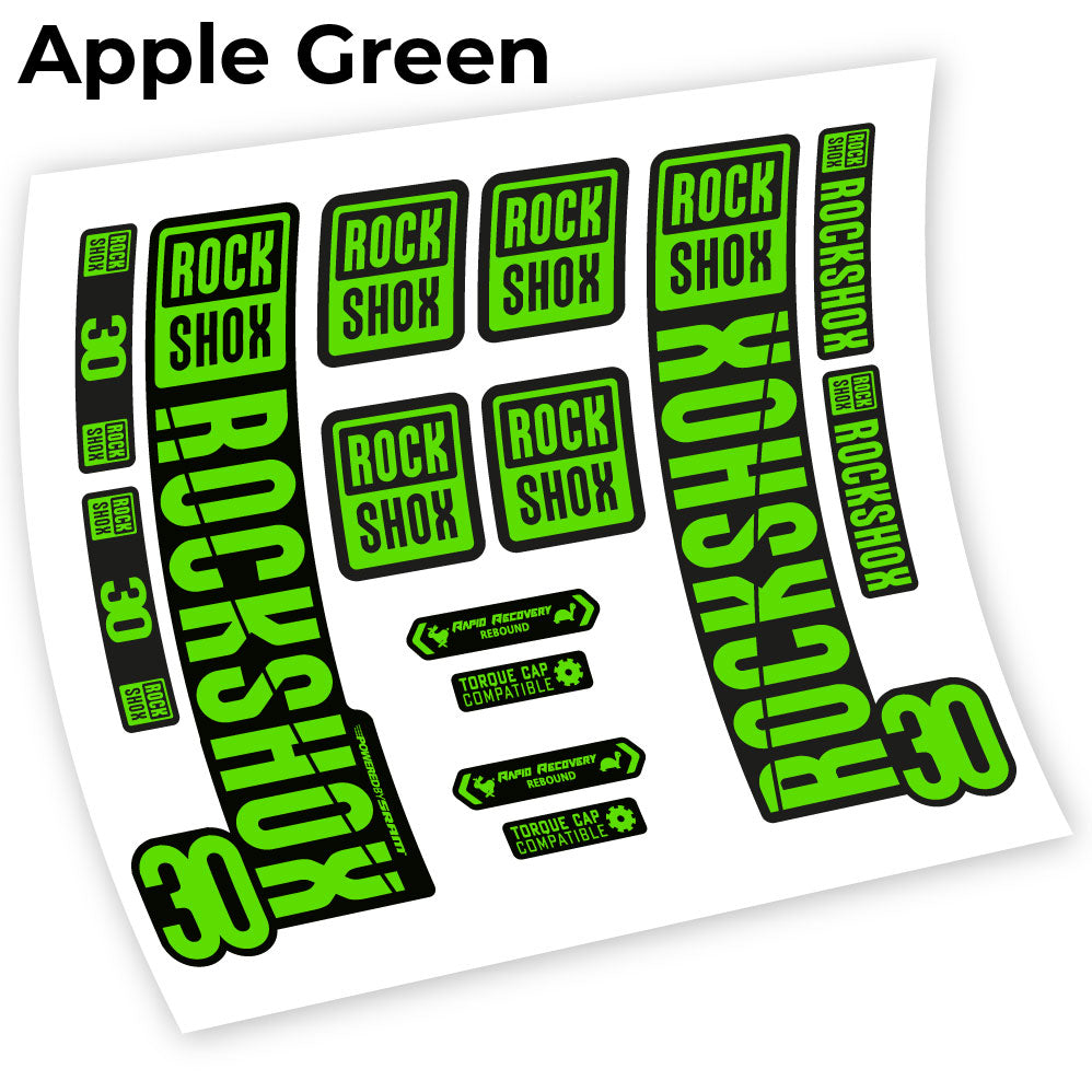 Stickers Rock Shox 30 2019 compatibles Autocollants fourche VTT