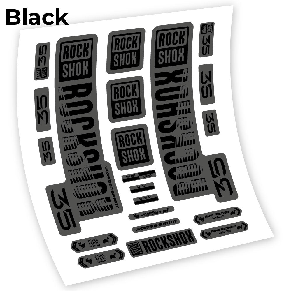 Stickers Rock Shox 35 2019 compatibles Autocollants fourche VTT